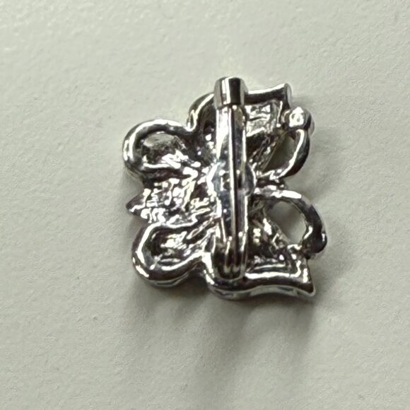 Petite Clear Rhinestone Butterfly Brooch - Picture 3 of 3